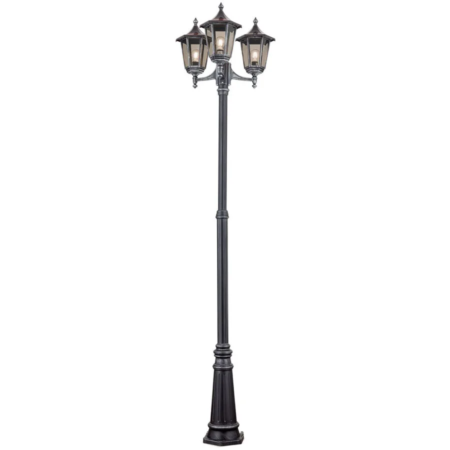 Stehlampe aussen Hermine Schwarz/Silber 66 cm 66 cm - Material: Siluminguss