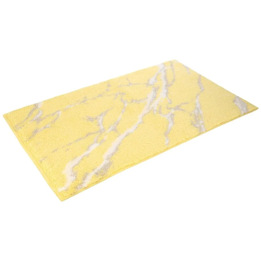 Vossen Badteppich Marble Zitronengelb Polyacryl 60 x 100 cm Rechteckig