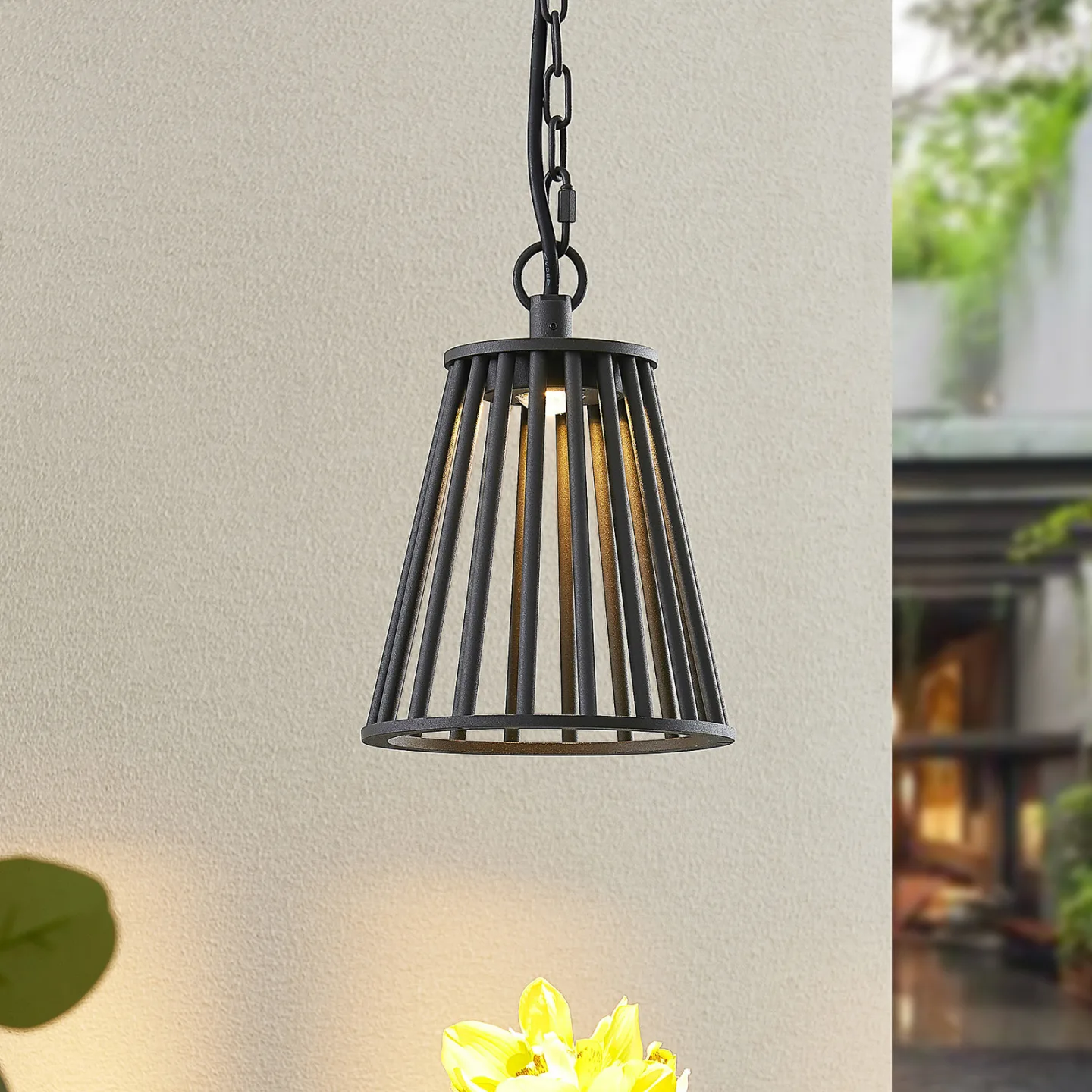 Miray LED Außen Pendelleuchte Dark Grey - Lucande - Modern - Metall - Einflammig