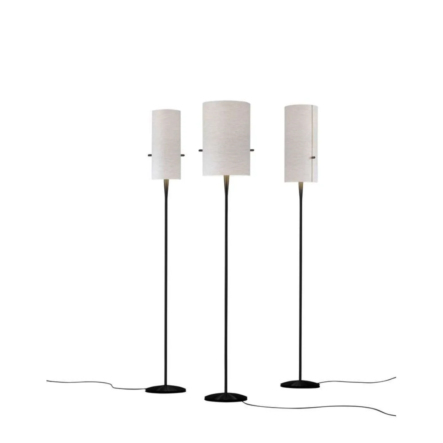 Club Stehleuchte M Black/Melange Grey - Serien Lighting - Wohnzimmer - Metall