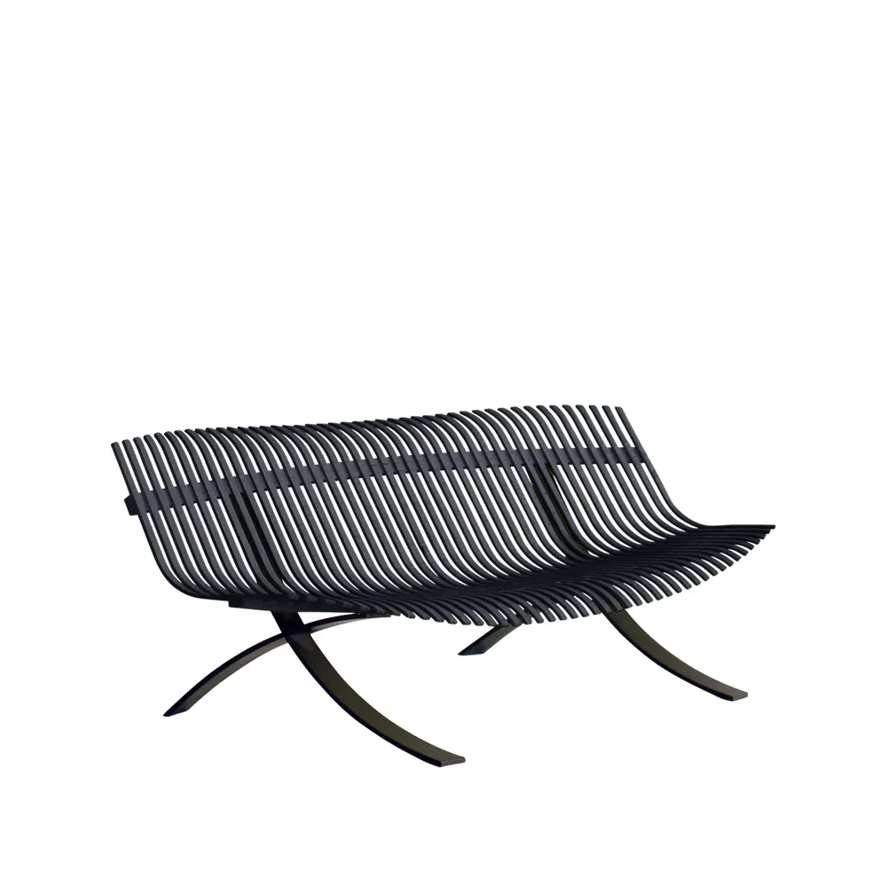 Fermob Charivari bänk Anthracite (grå)