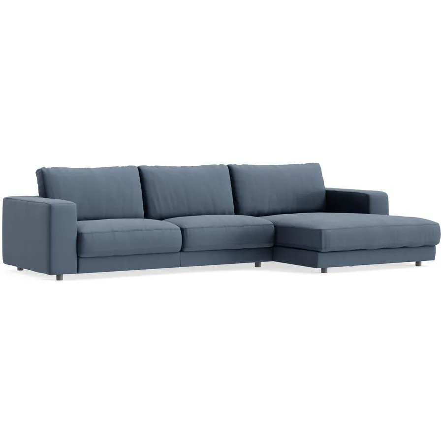 Ecksofa Ava Rechts Bezug: 100% Polyester jeans B 330 T 170 cm - Möbel Konfigurator: Traummöbel individuell zusammenstellen