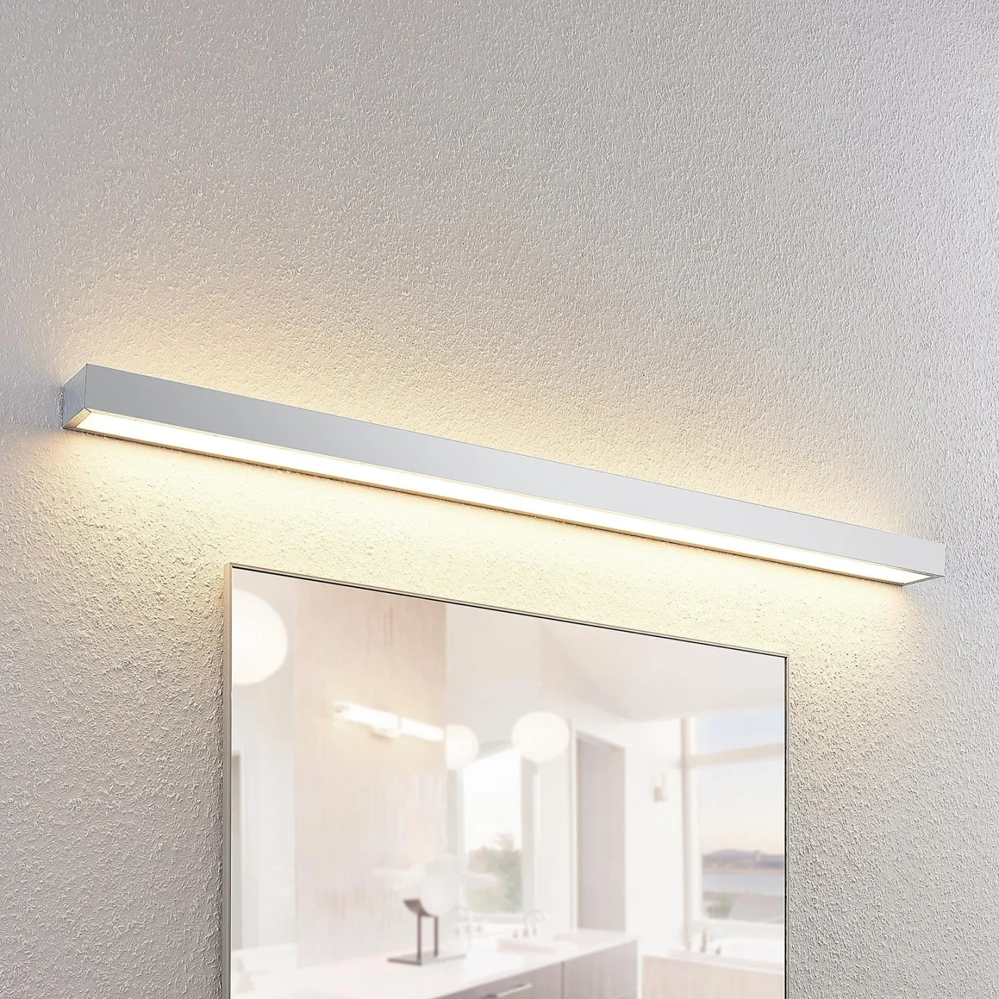 Layan LED Vegglampe L120 Chrome - Lindby - Bad - Moderne - Metall - Kantet