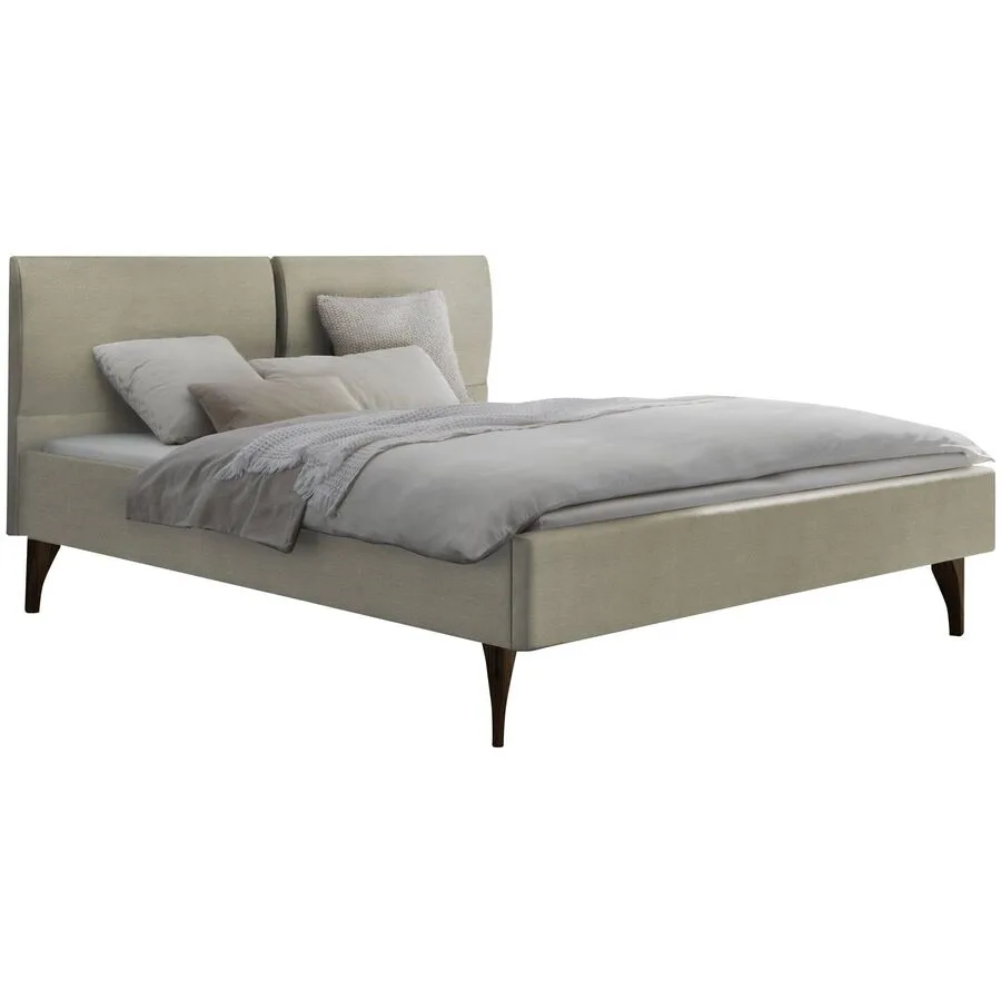 Hasena Bett Dream Pronto beige Nussbaum Massivholz 140 x 200 cm