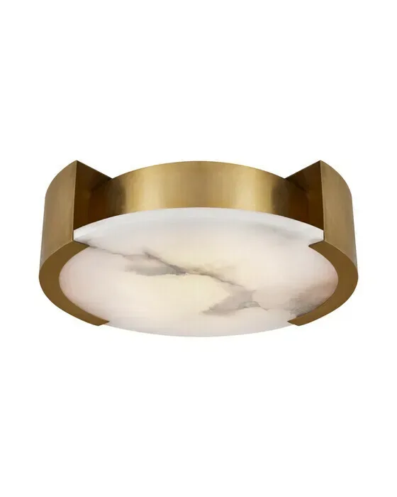 Melange Large Flush Mount Lamp Brass