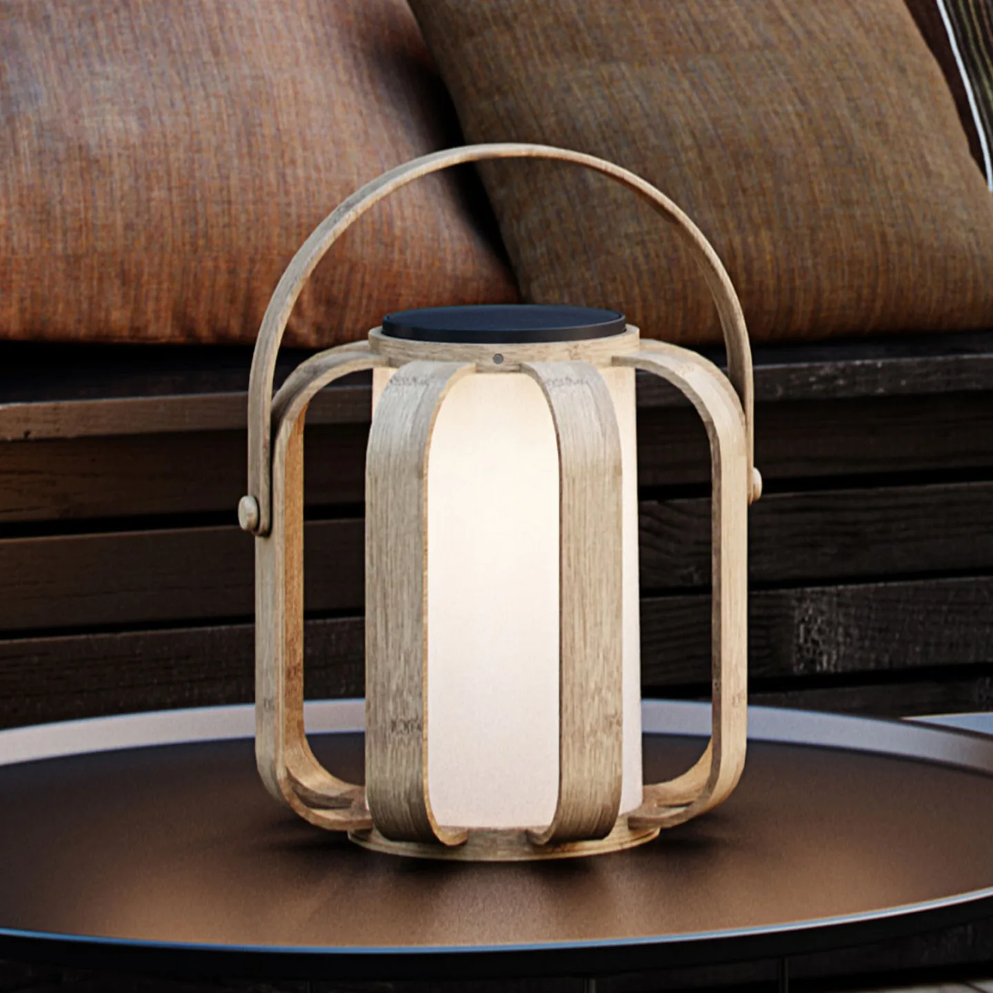 Bob To Go LED Solarzelle Leuchte Bamboo - Nordlux - Modern - Holz - Mit Schirm