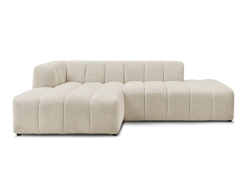 Ecksofa BOBOCHIC ANNECY Boucle-Stoff beige