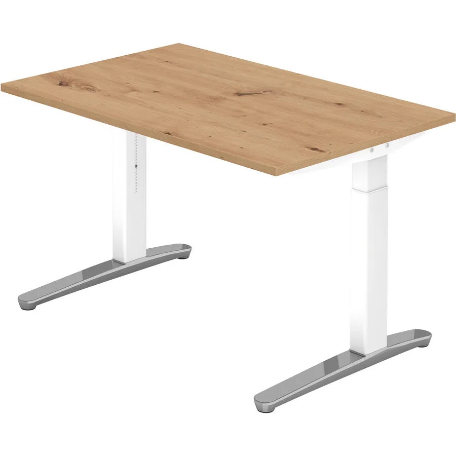 Schreibtisch Office Asteiche Holzwerkstoff Höhenverstellbar B 120 T 80 cm