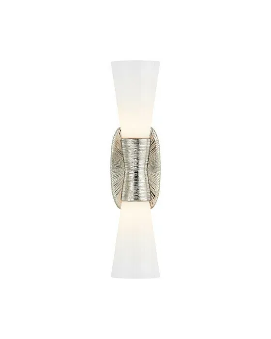 Utopia Small Double Bath Sconce Polished Nickel