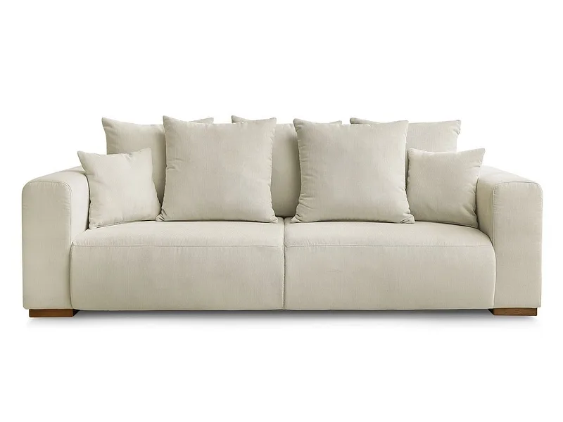 3er Sofa BOBOCHIC SIDONIE Cord-Stoff beige
