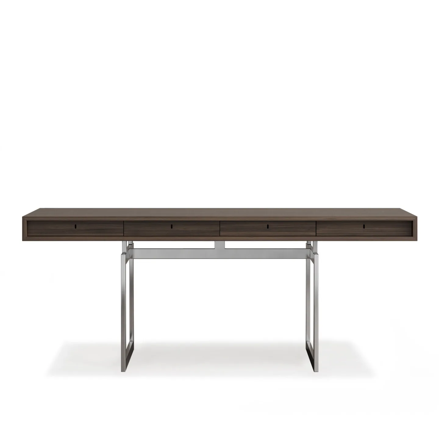 Karakter - Office Desk, Walnut Top, Stainless Steel Frame - Skrivbord - Bodil Kjær