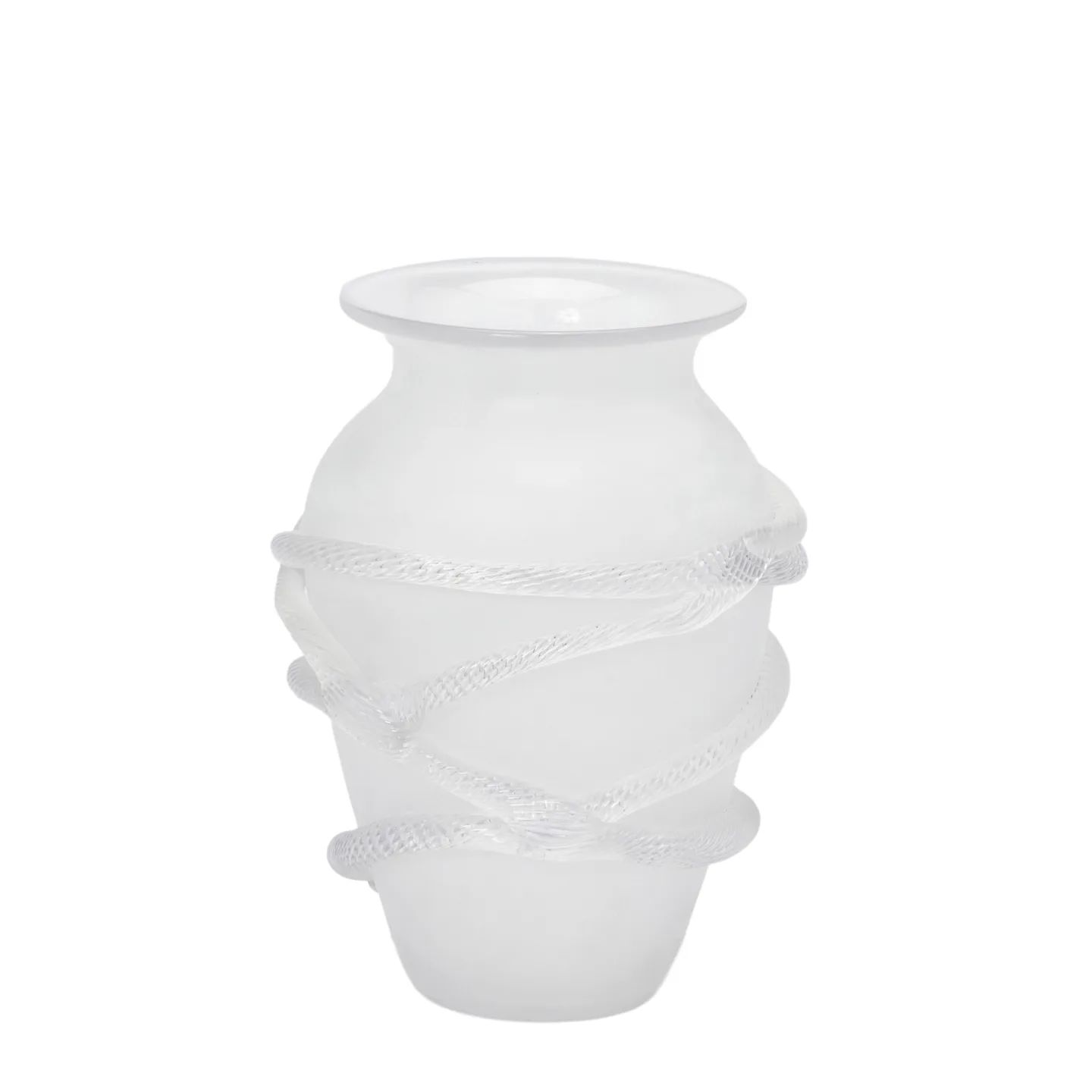 Edg Vase Anphore mit Schlange Glas H: 28 cm | Schubiger Möbel