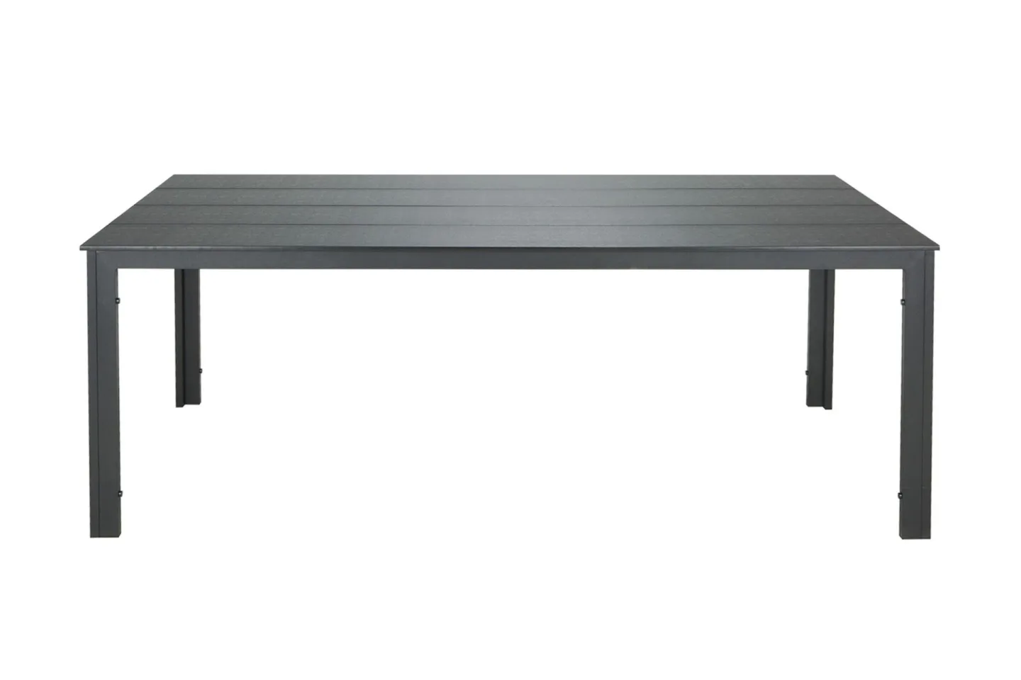 Tunis Stort Rektangulärt Matbord utomhus 205x90 cm i metall och plast - Svart