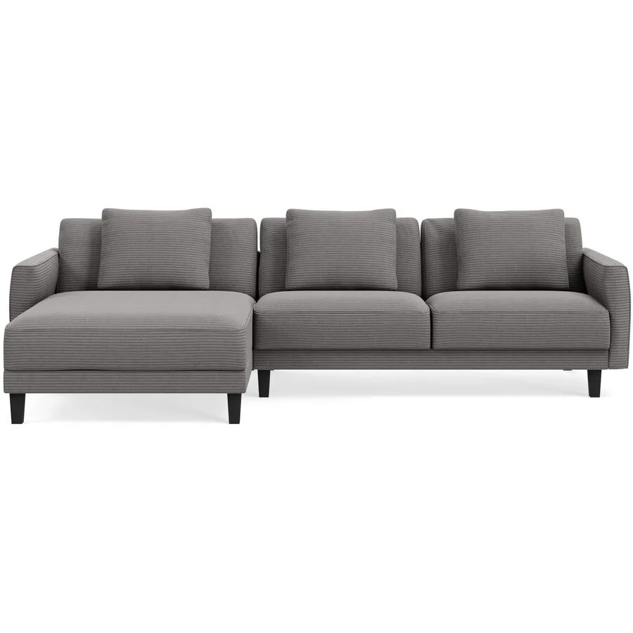 Ecksofa Avena Variabel Stoff/Holzfuss schwarz anthrazit B 278 T 163 cm - Möbel Konfigurator: Traummöbel individuell zusammenstellen