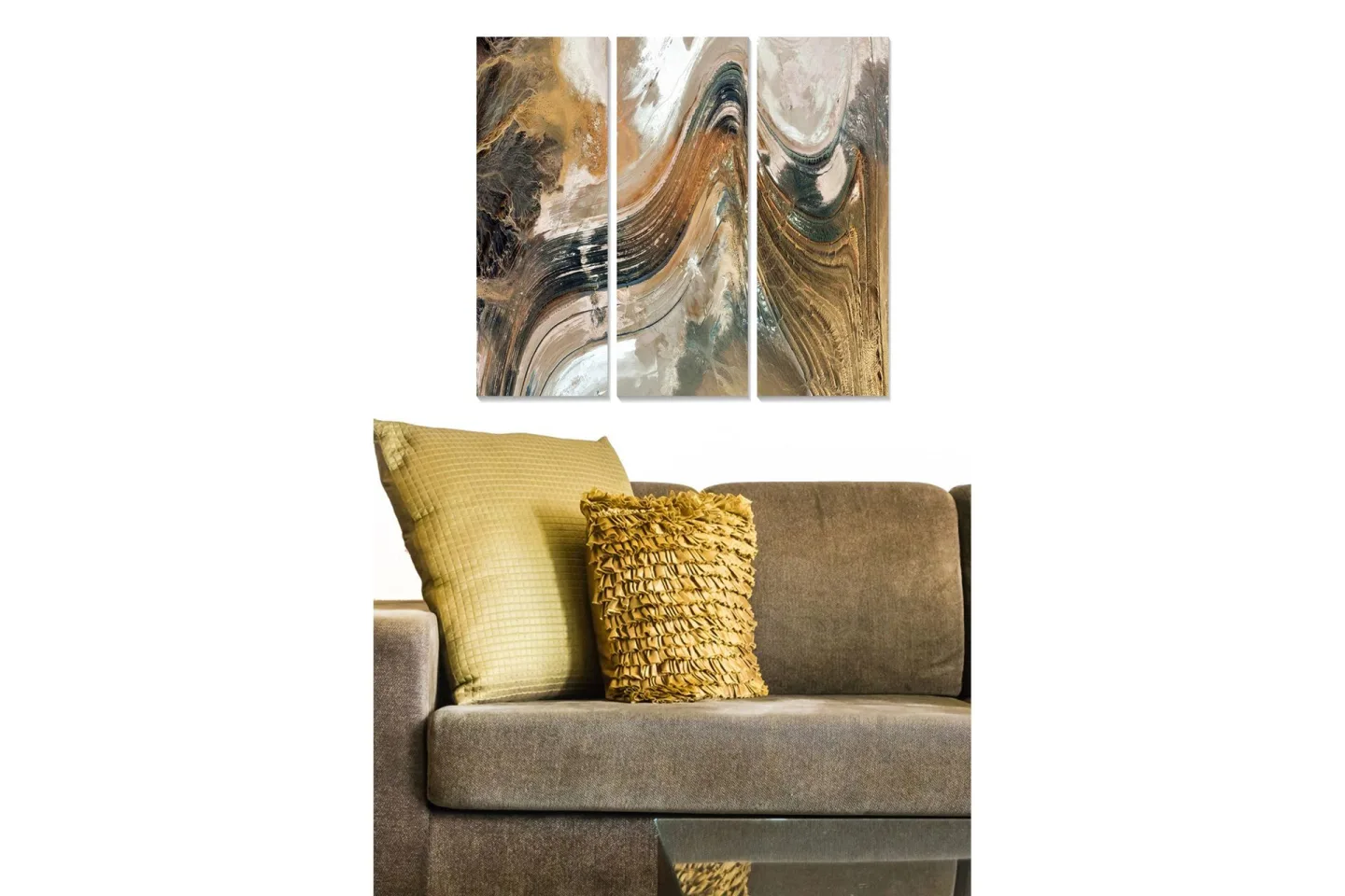 Canvastavla Abstract 3-pack Flerfärgad - 20x50 cm