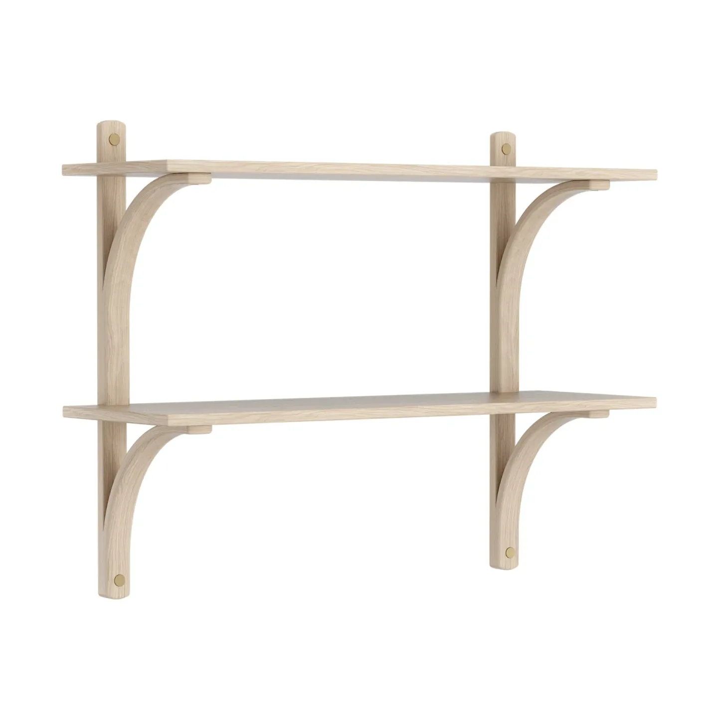 Swedese Levi hylla Vitpig. ek-mässing, 2 hyllplan, 90 cm