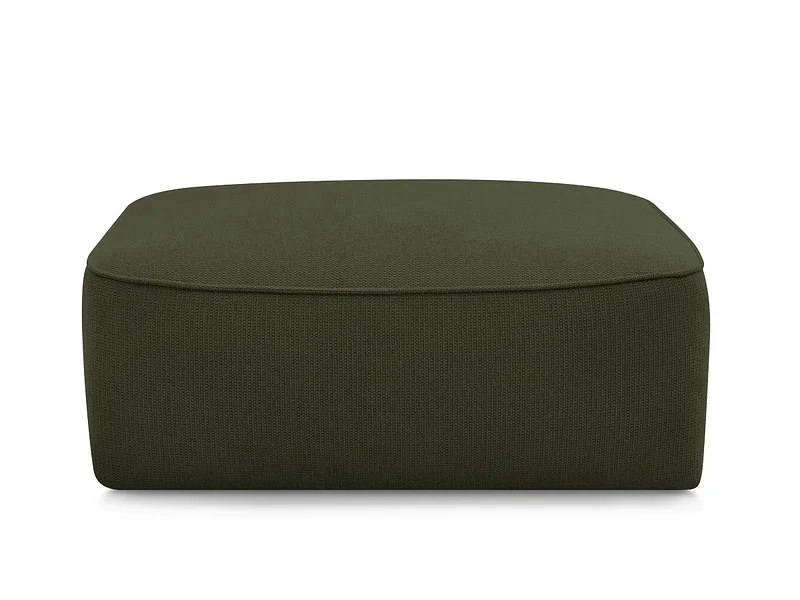 Hocker BOBOCHIC LEOPOLD 90x96x42cm stoff chiniert dunkelgrün