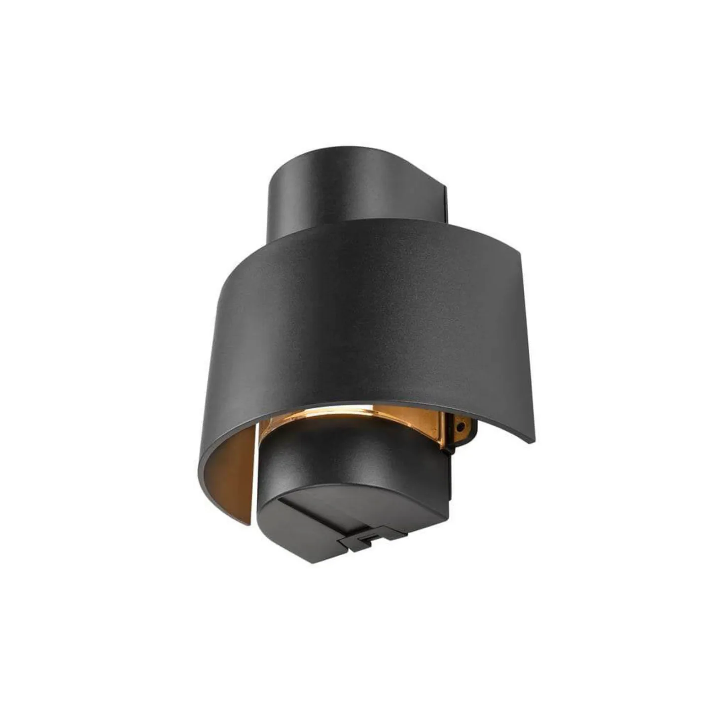 Photoni Cyl udendørs væglampe, cylindrisk, sort – SLV - Terrasse - Aluminium
