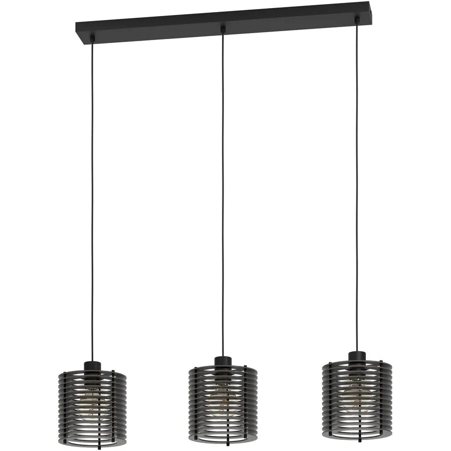 Eglo Pendellampe Segovia Schwarz Stahl 18 cm 110 cm