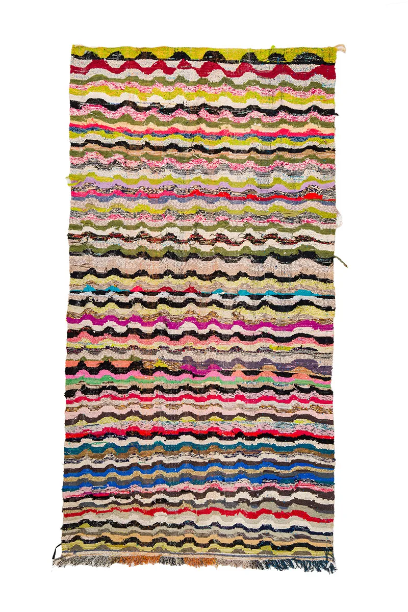 Marokkansk Boucherouite-teppe 150 x 305 cm (Størrelse: 150 x 305 cm)
