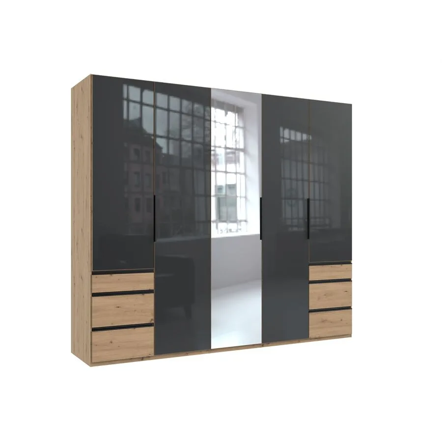 Kleiderschrank Sanko Eiche Nachbildung Holzwerkstoff B 250 cm