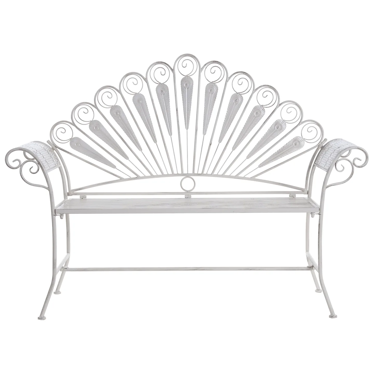 Trädgårdsbänk Pavia 146 cm Järn - Vit