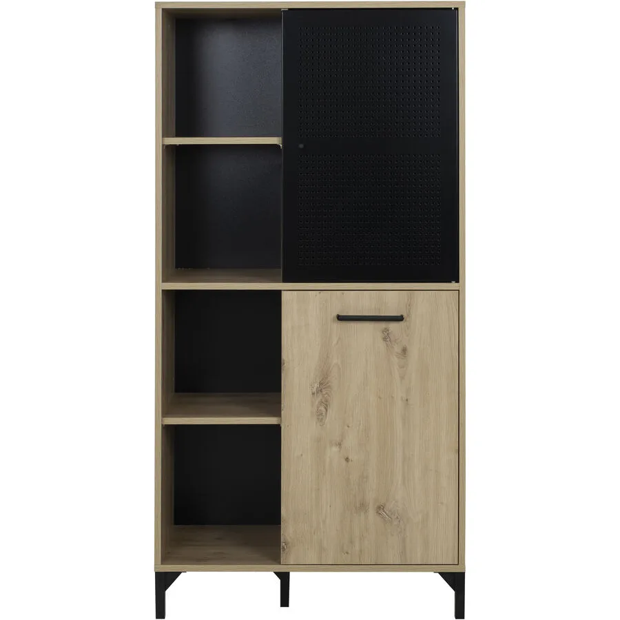 Buffetschrank Craft eiche/schwarz Holzwerkstoff/Metall B 41 H 155 cm
