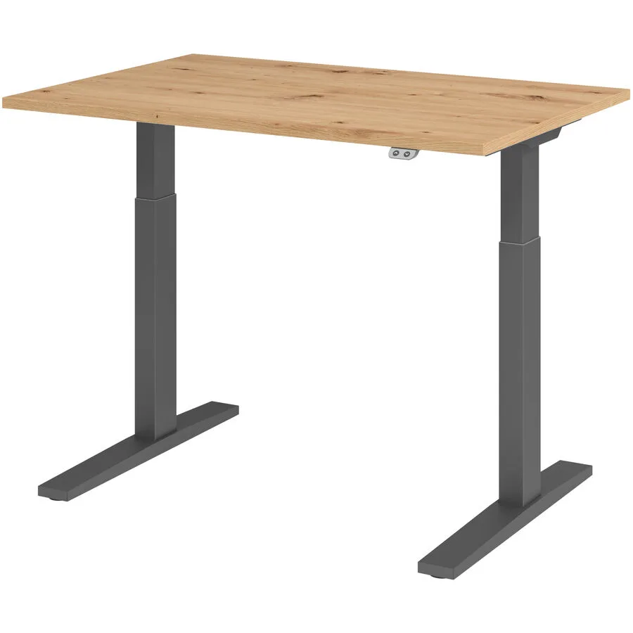 Schreibtisch Office Asteiche Holzwerkstoff B 120 T 80 cm