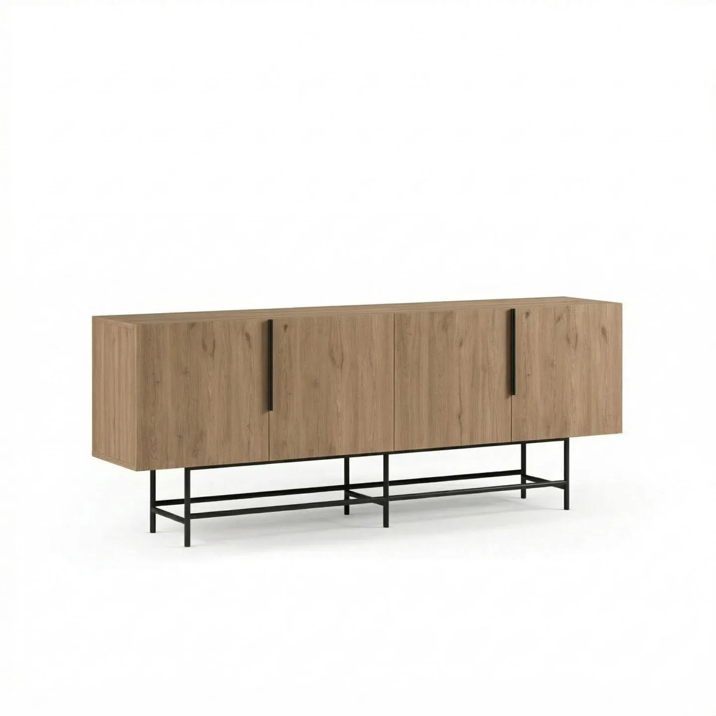 Truvia Konsol 200x77,9x40 cm - Natural Oak och svart