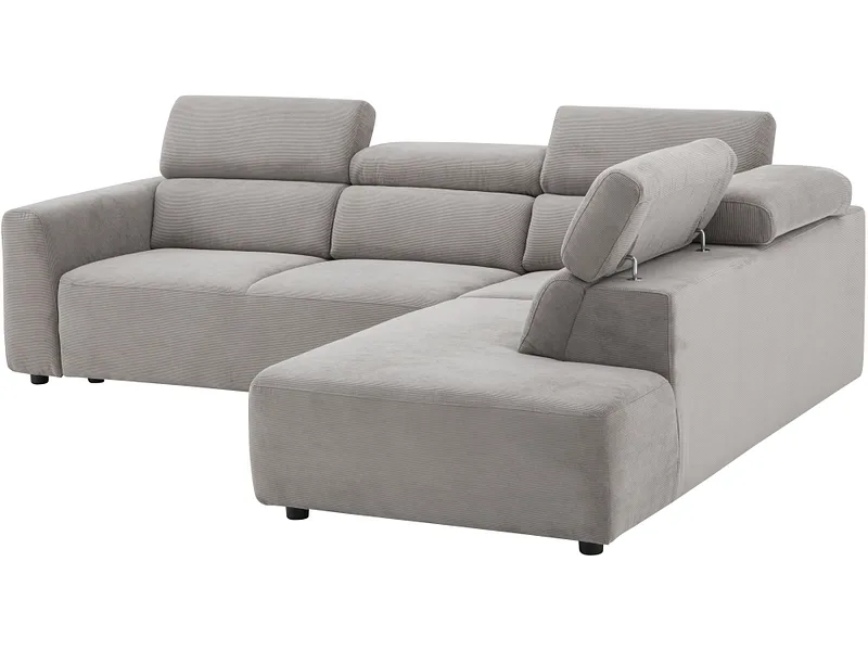 Ecksofa TORONTO Stoff grau