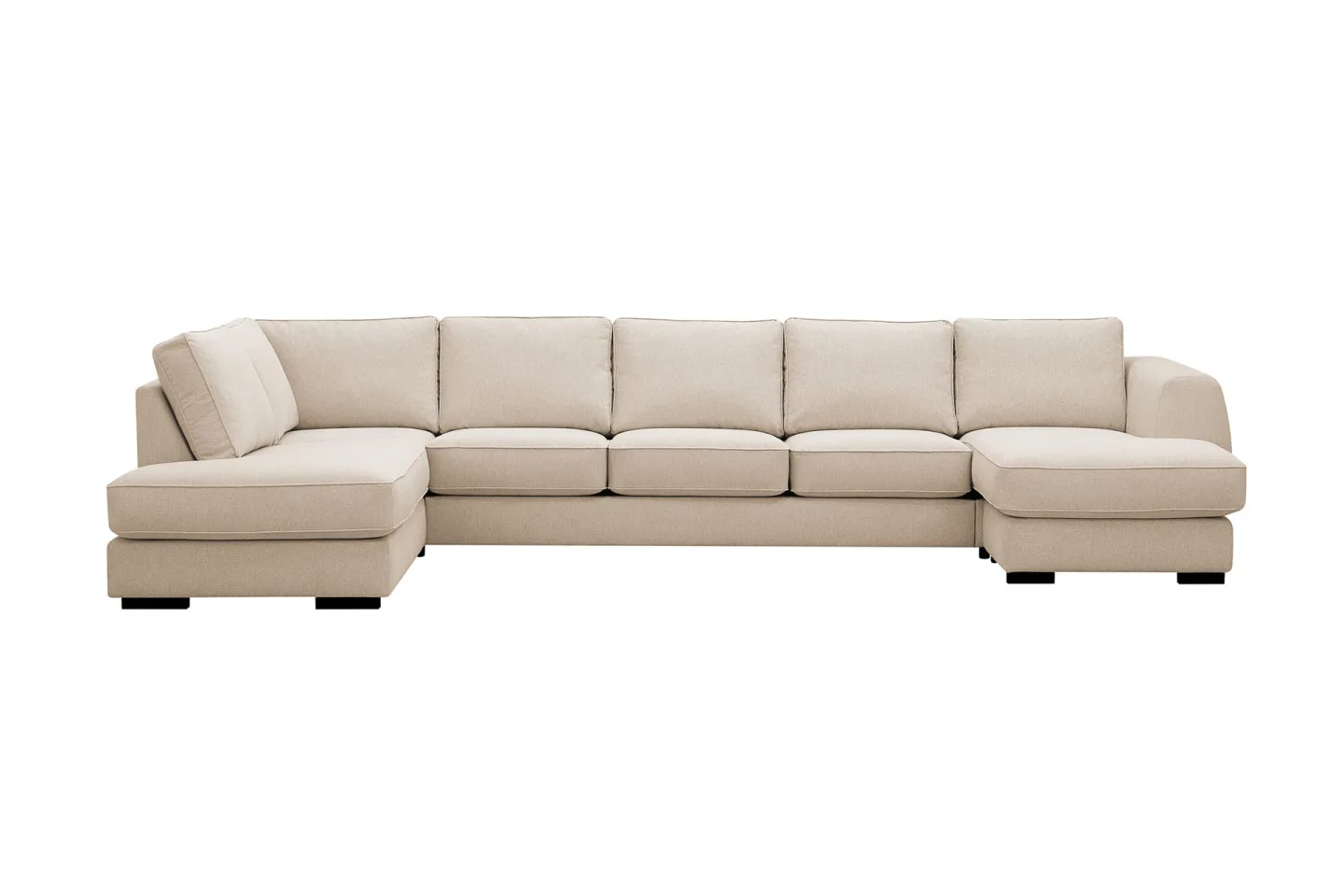 Optus 6-sits U-soffa med Divan och schäslong höger - Beige