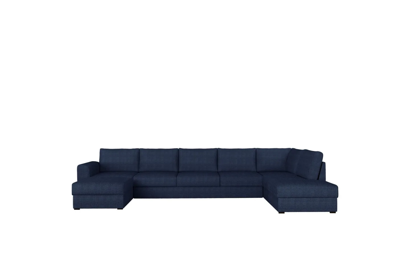 Taberk Bäddsoffa med Divan och Schäslong 5-sits i Chenille - Blå