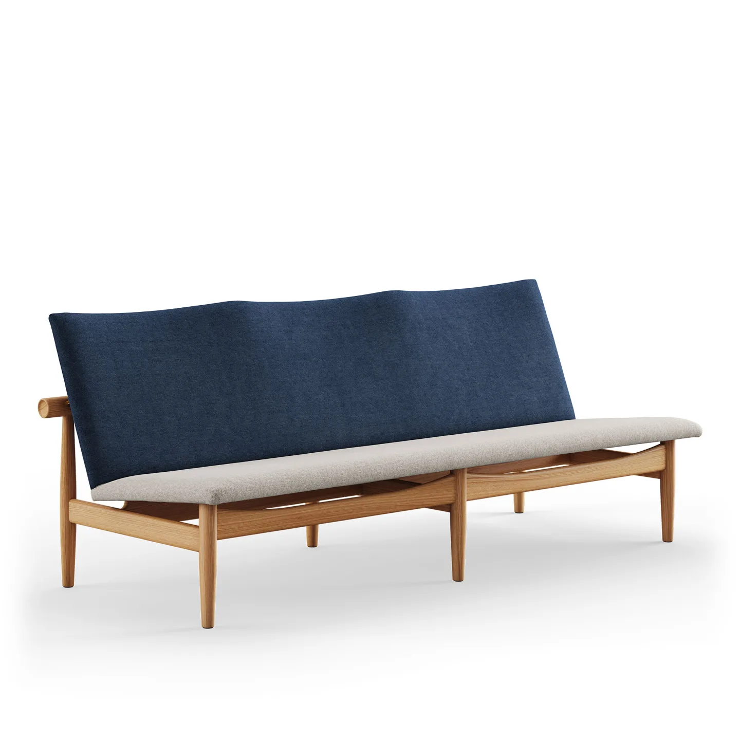 House of Finn Juhl - Japan Sofa 3-seater, Walnut, Cat. 4 Vidar 222 - Soffor - Finn Juhl - Beige,Träfärgad