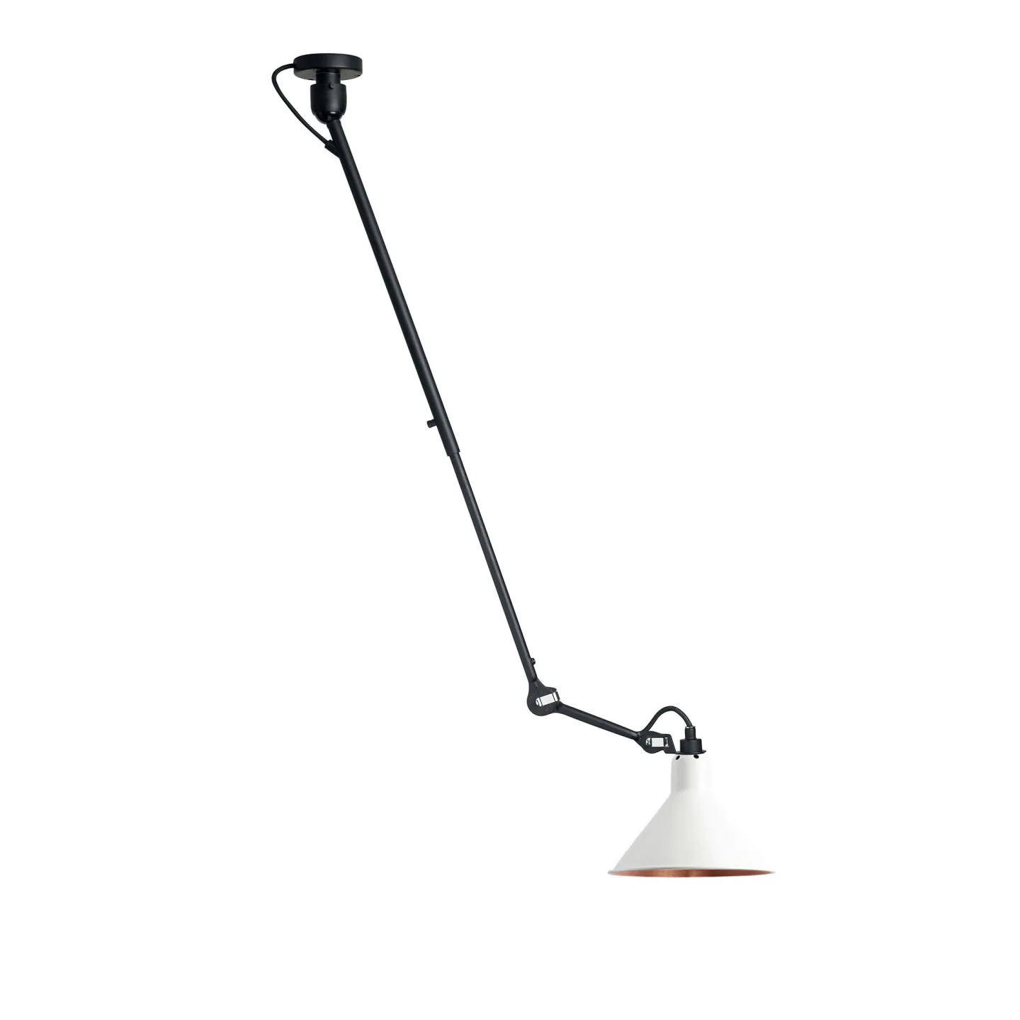 DCWéditions - Lampe Gras No302 - Conic, Vit med kopparinsida - Pendellampor - Bernard-Albin Gras - Vit