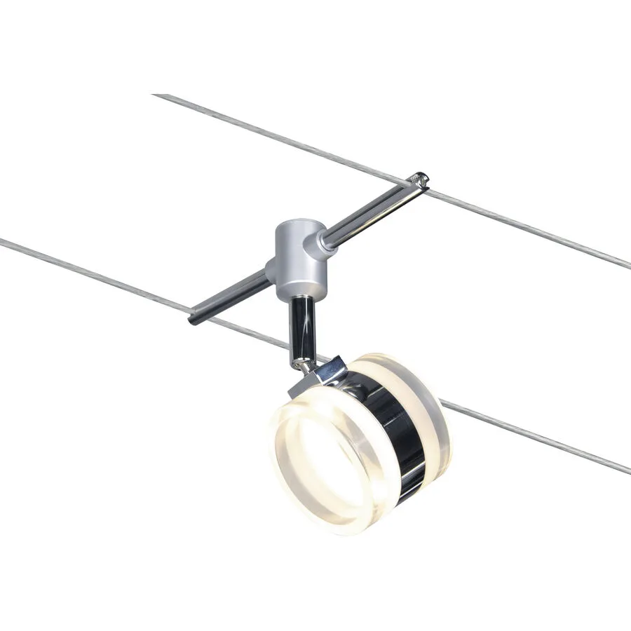 System Donato Grau Metall 7 cm 16 cm - Farbe: chrom - LED - Lichtfarbe: Extra warmweiss - LED Energiesparlampen
