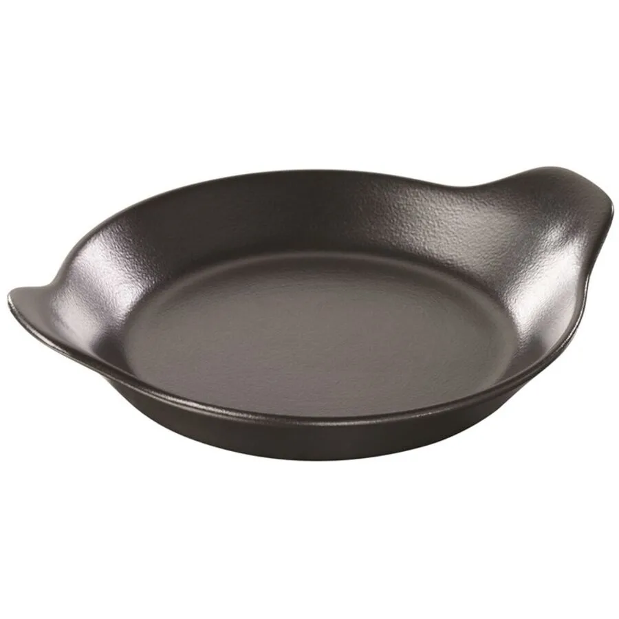 Eierpfanne Revol schwarz matt Porzellan D 18 cm