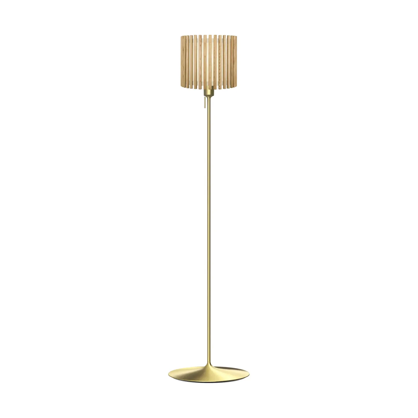 Umage Komorebi Stehleuchte medium Circle oak-Bürstmessing