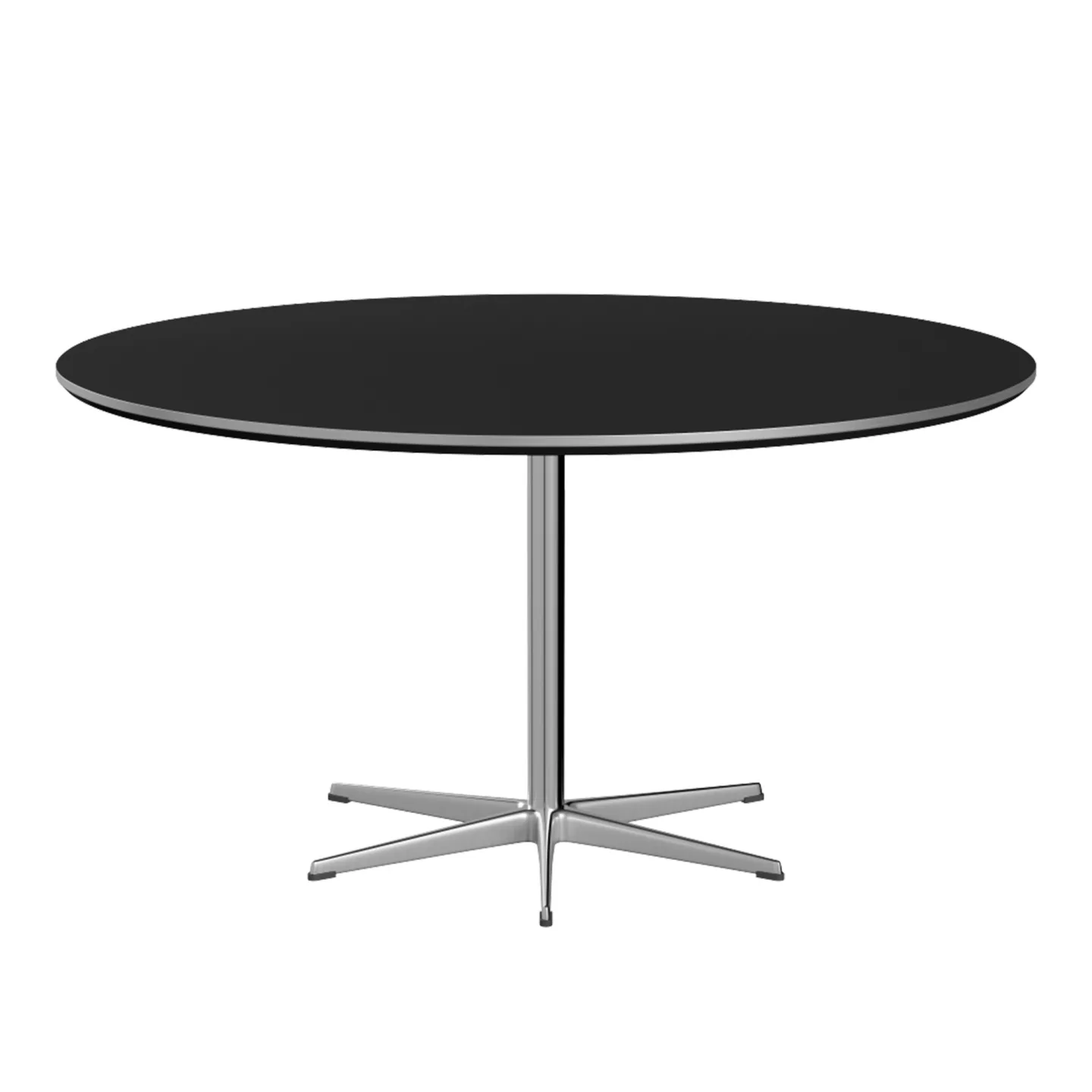 Fritz Hansen - A826 Cirkulär, Ø145 cm, Laminat, Grey Efeso, 6-grenad stjärnfot - Matbord - Arne Jacobsen,Piet Hein - Grå - Laminat/Metall