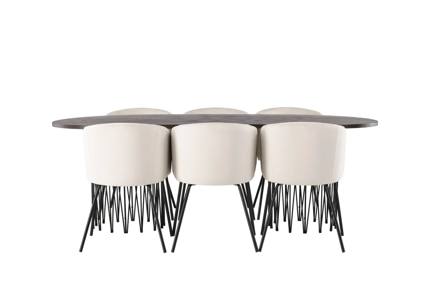 Stone Matgrupp 220 cm Rektangulär med 6 Berit stolar - Beige