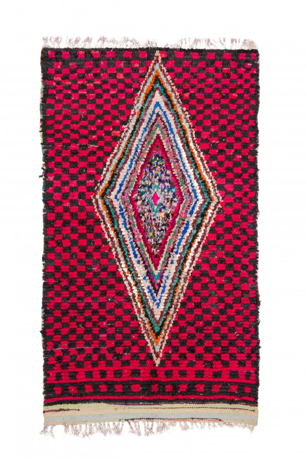 Marokkansk Boucherouite-teppe 255 x 145 cm (Størrelse: 255 x 145 cm)