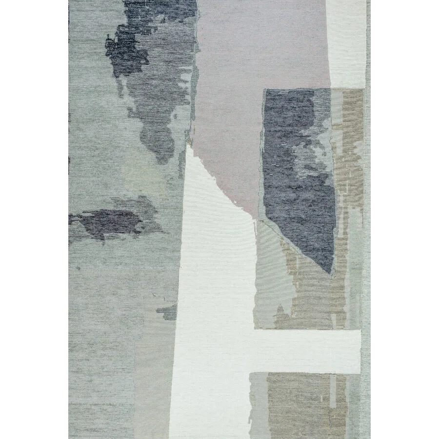 Teppich Ligras Grau, Beige, Weiss Anderes Muster Acryl, Baumwolle, Polyester 80 x 150 cm