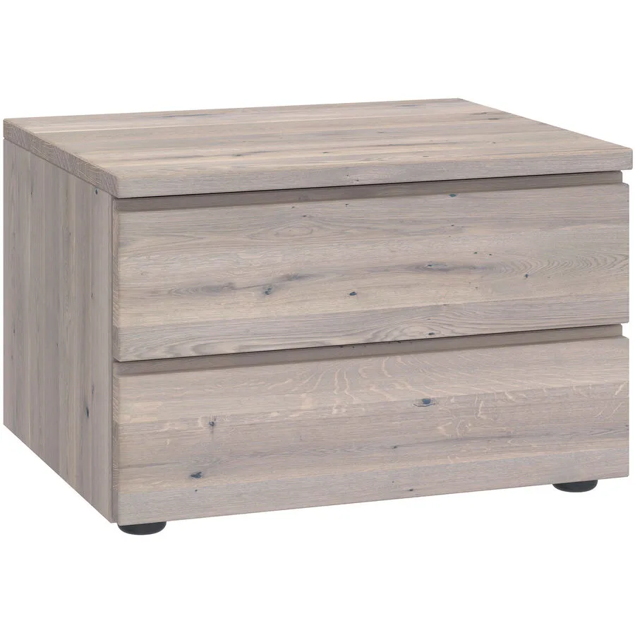 Nachttisch Holz Werk Eiche hell Wildeiche massiv Massivholz B 50 H 33 cm