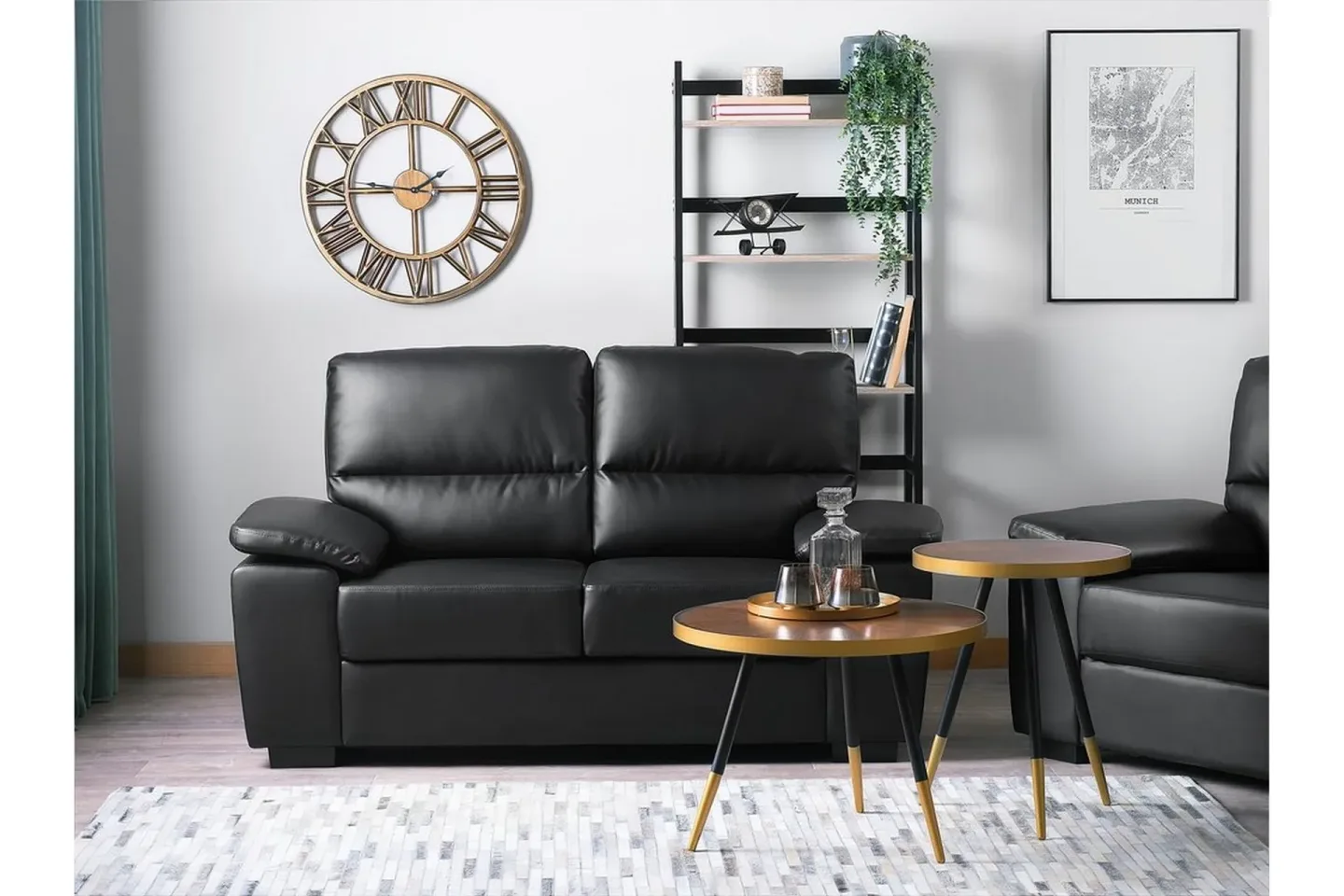 Soffa 2 Sits Vogar - Svart
