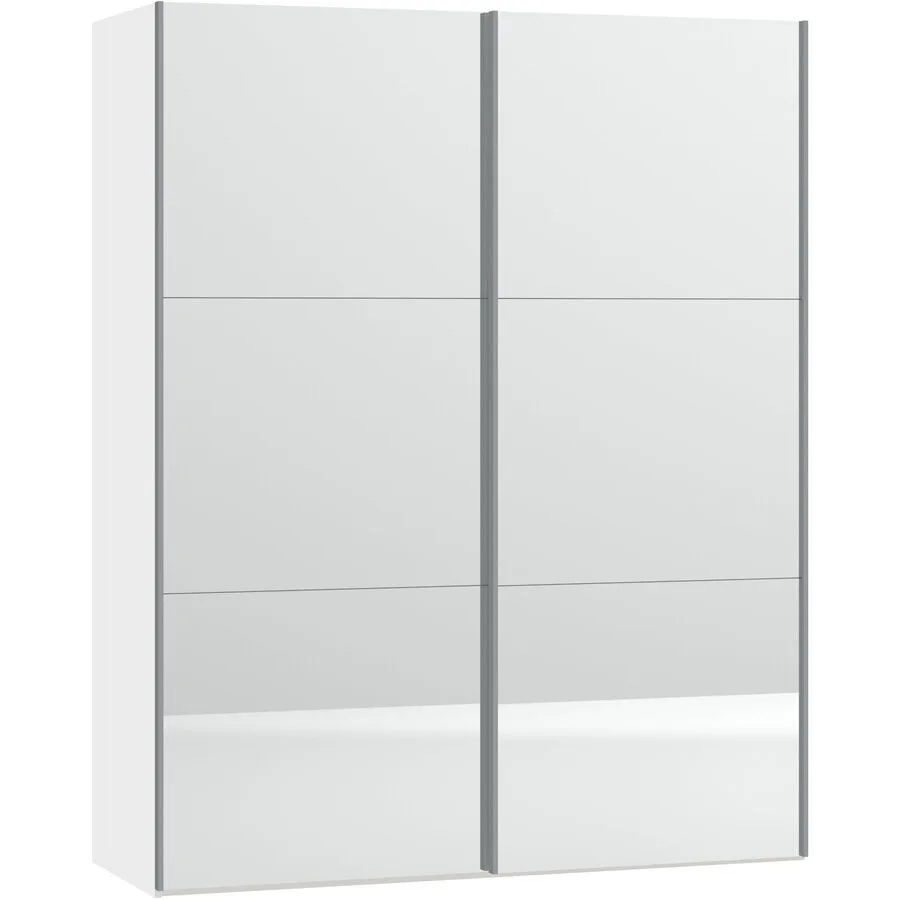 MyDeal Kleiderschrank Easy Go weiss Holzwerkstoff/Glas B 153 cm - Schweizer Möbelhersteller