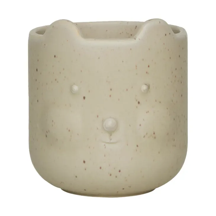 OYOY Bear Blumentopf Reactive Olive