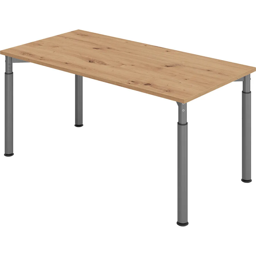 Schreibtisch Office Asteiche Holzwerkstoff Höhenverstellbar B 160 T 80 cm