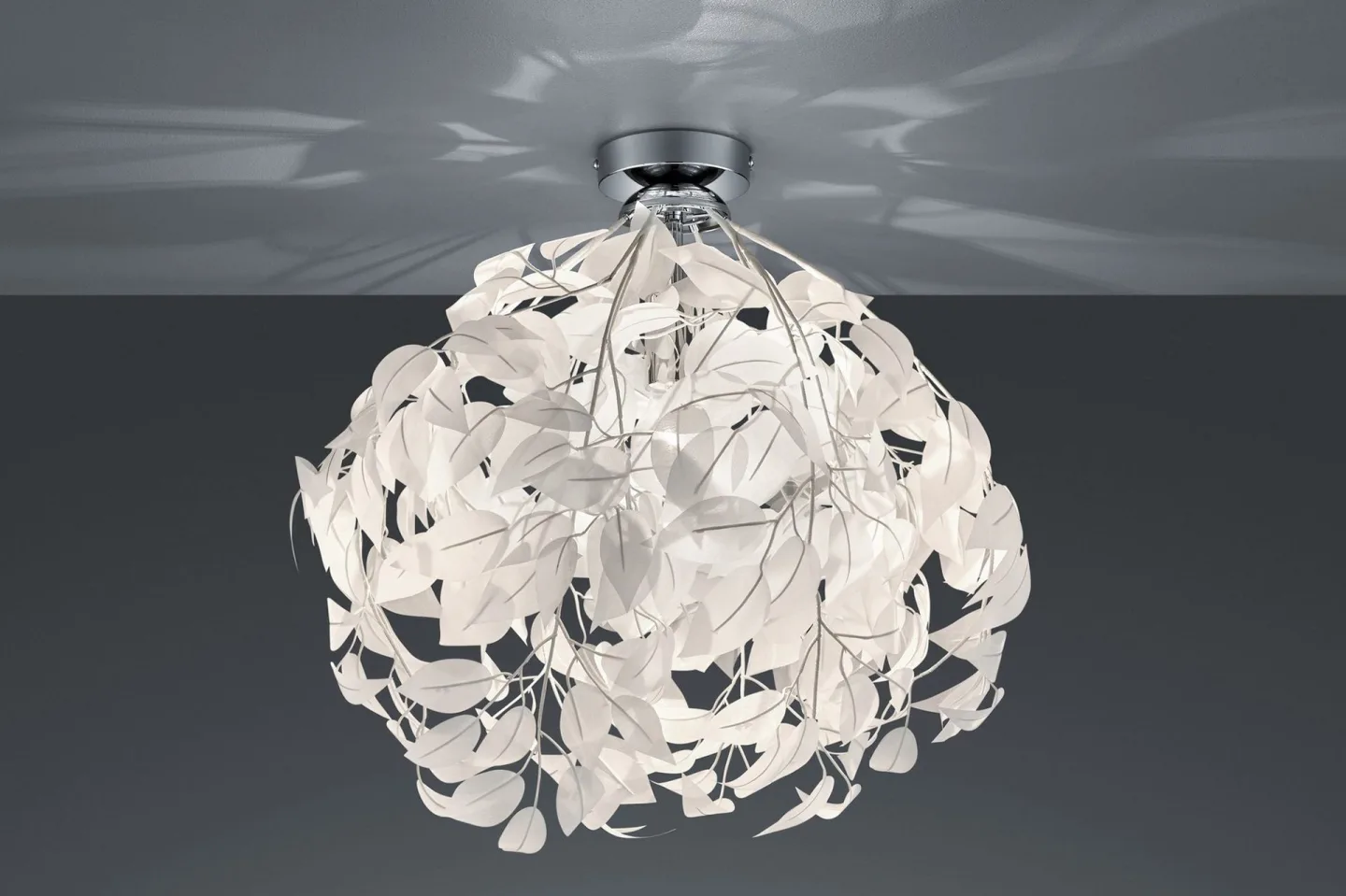 Leavy Plafond 38cm E27 vit - Vit