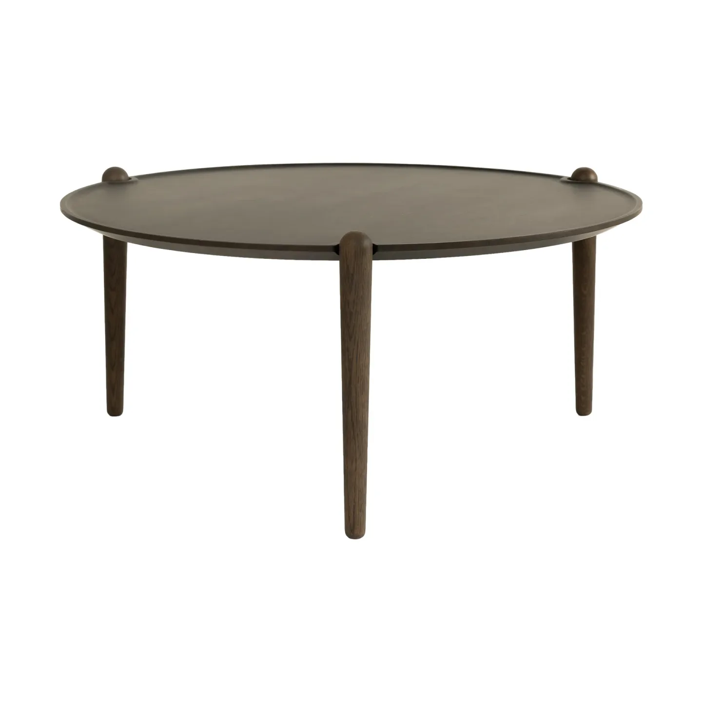 Design House Stockholm Aria Couchtisch Dunkle Eiche, Ø90 × 42,5 cm