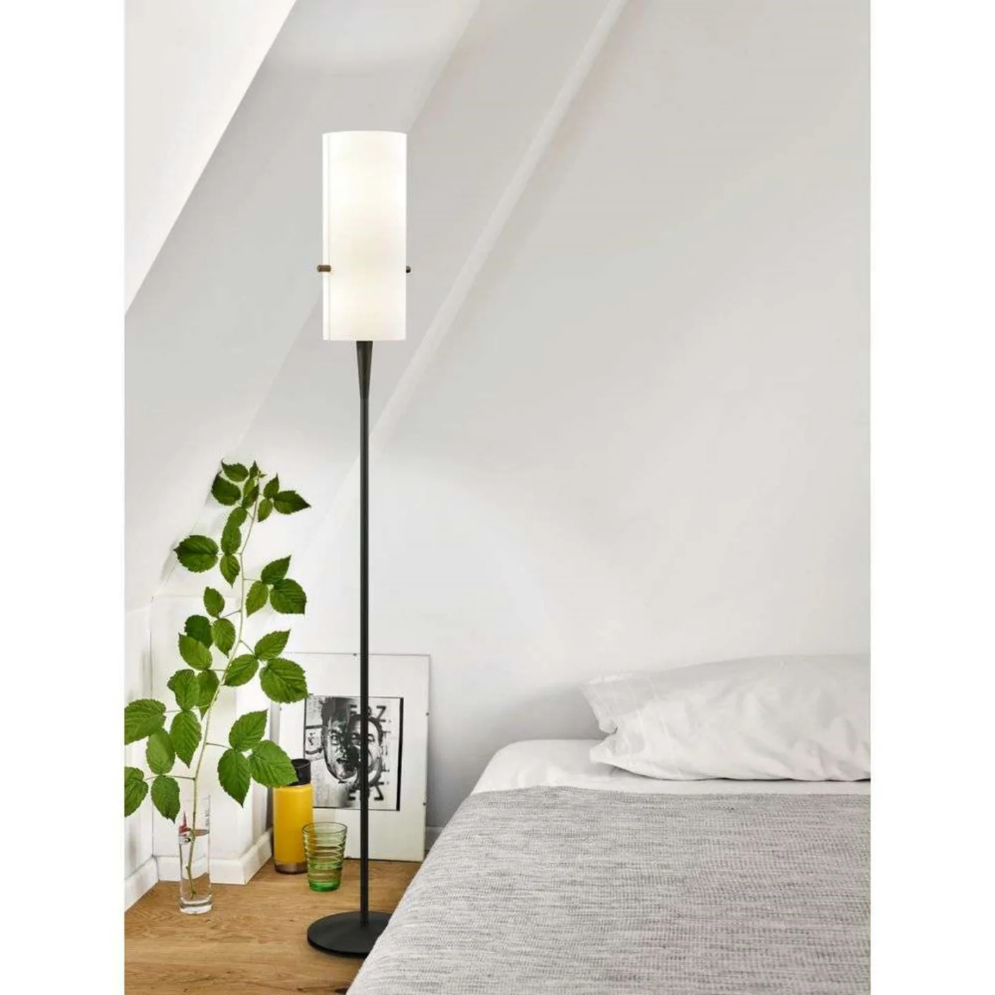 Club Stehleuchte L Brushed/Chintz White - Serien Lighting - Wohnzimmer - Metall