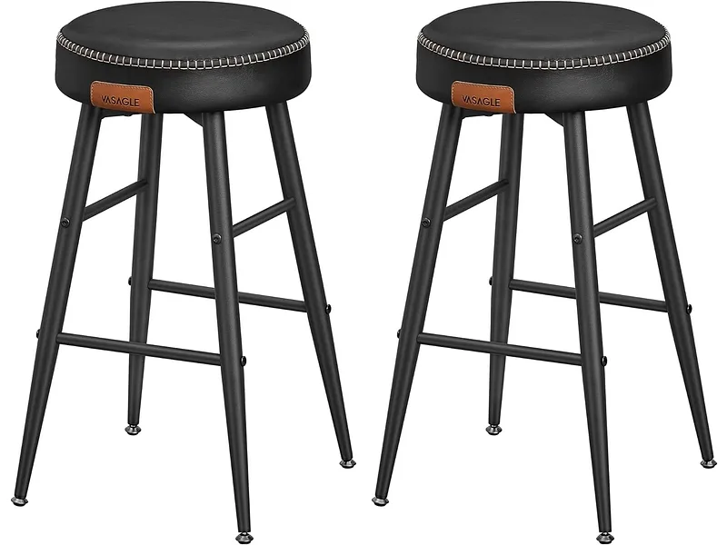 SONGMICS Set 2 Barhocker EKHO metall schwarz
